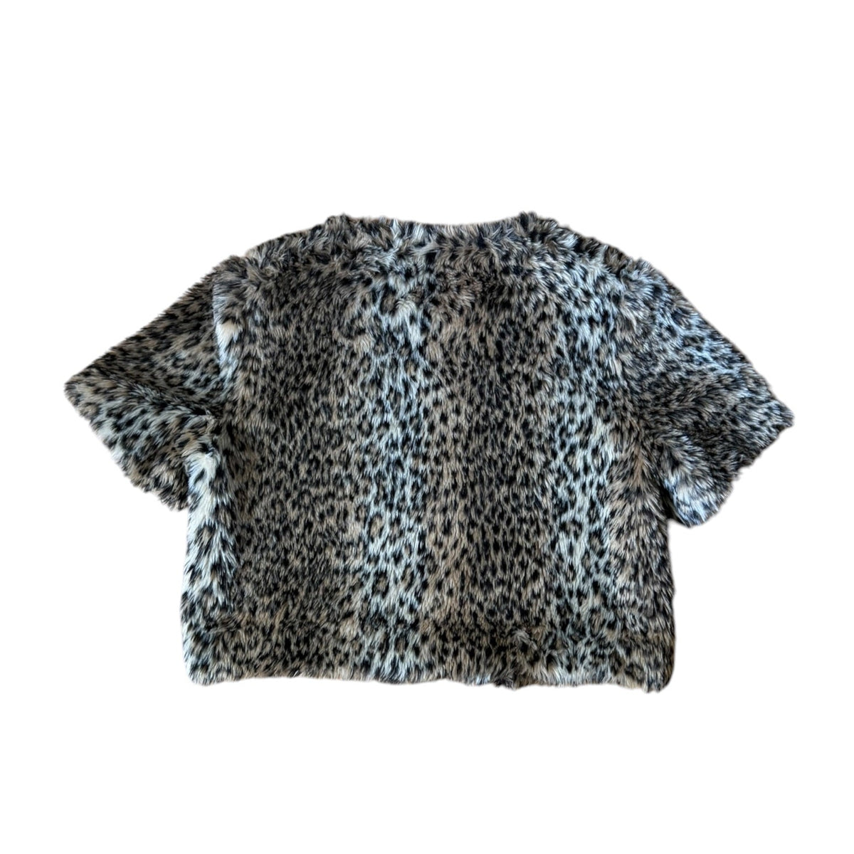 Vintage Cheetah Faux Fur Short Sleeve