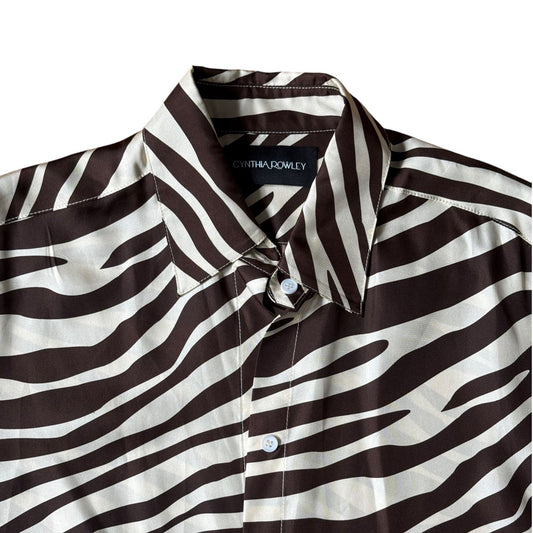 Cynthia Rowley Zebra Button Down Dress