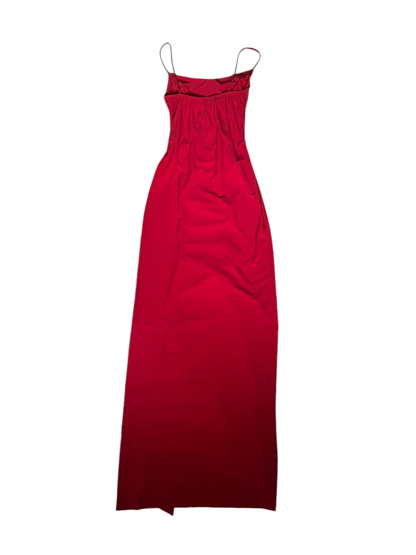 Vintage Red Cross Tie Maxi Dress