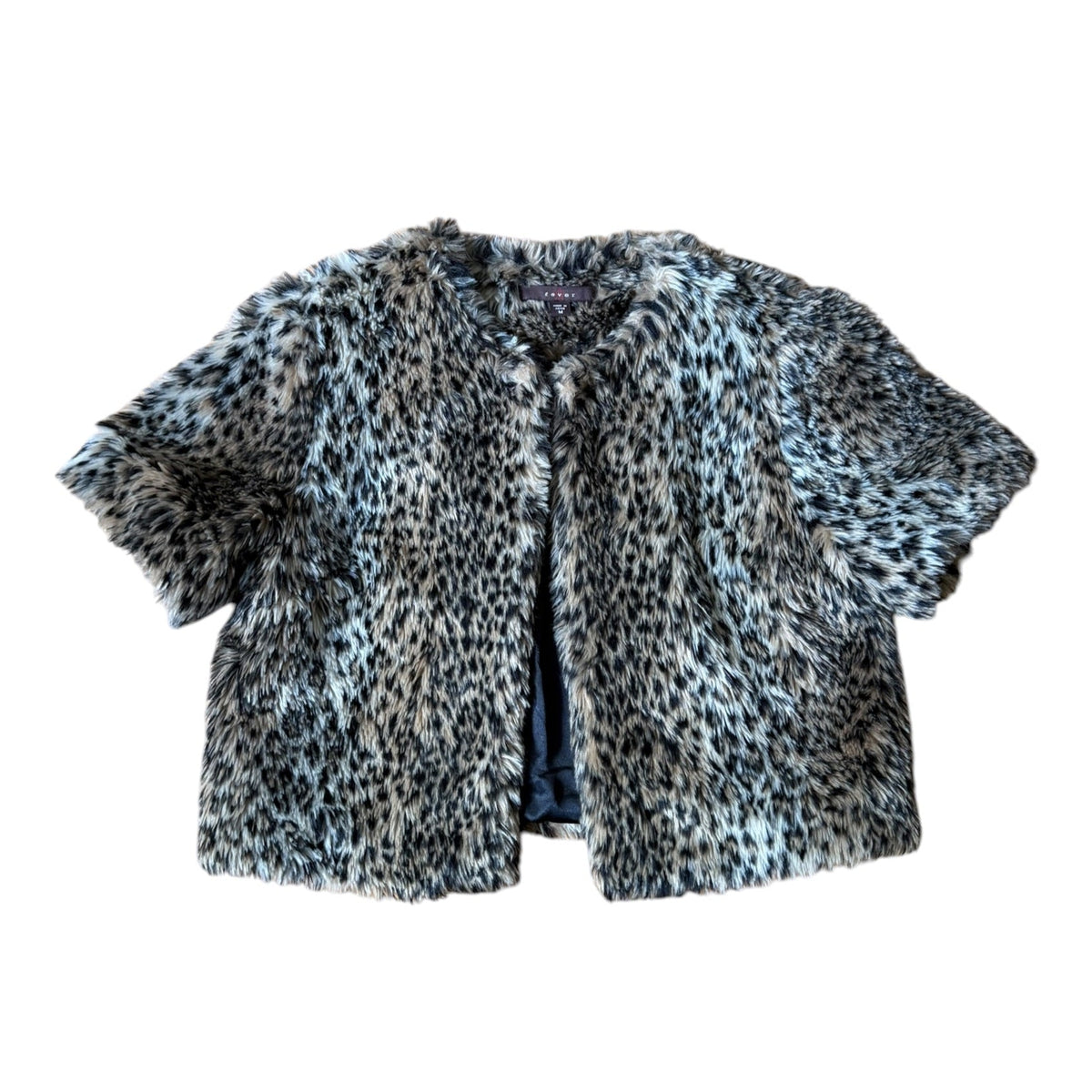 Vintage Cheetah Faux Fur Short Sleeve