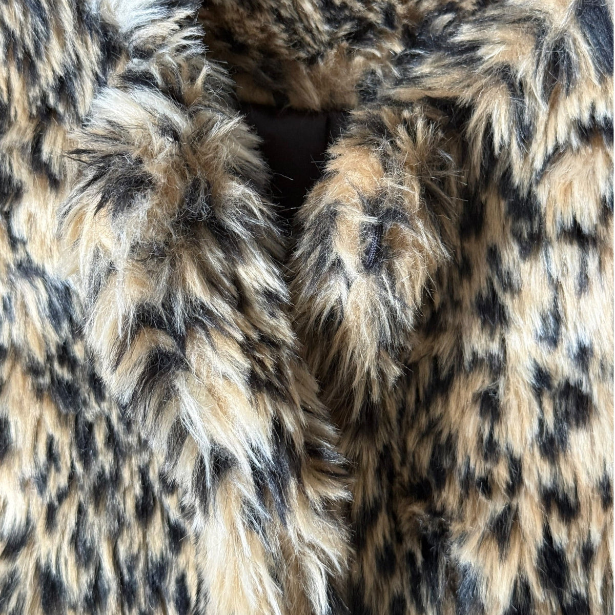 Vintage Cheetah Faux Fur Short Sleeve