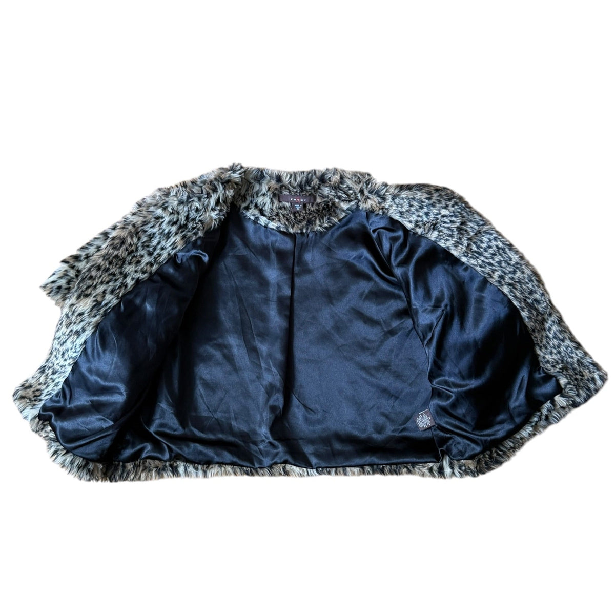 Vintage Cheetah Faux Fur Short Sleeve