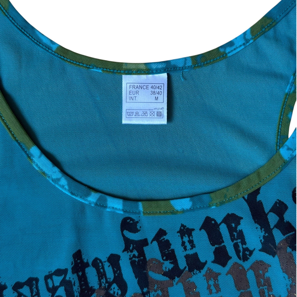 Vintage Y2K Teal Mesh Set
