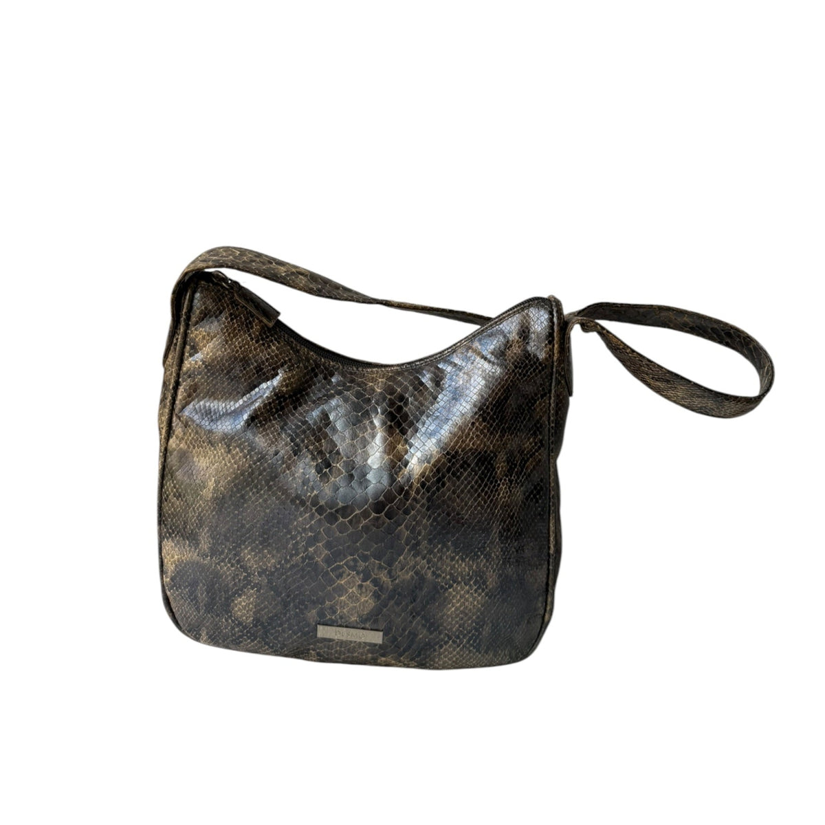 Desmo Italian Leather Snake Print Purse