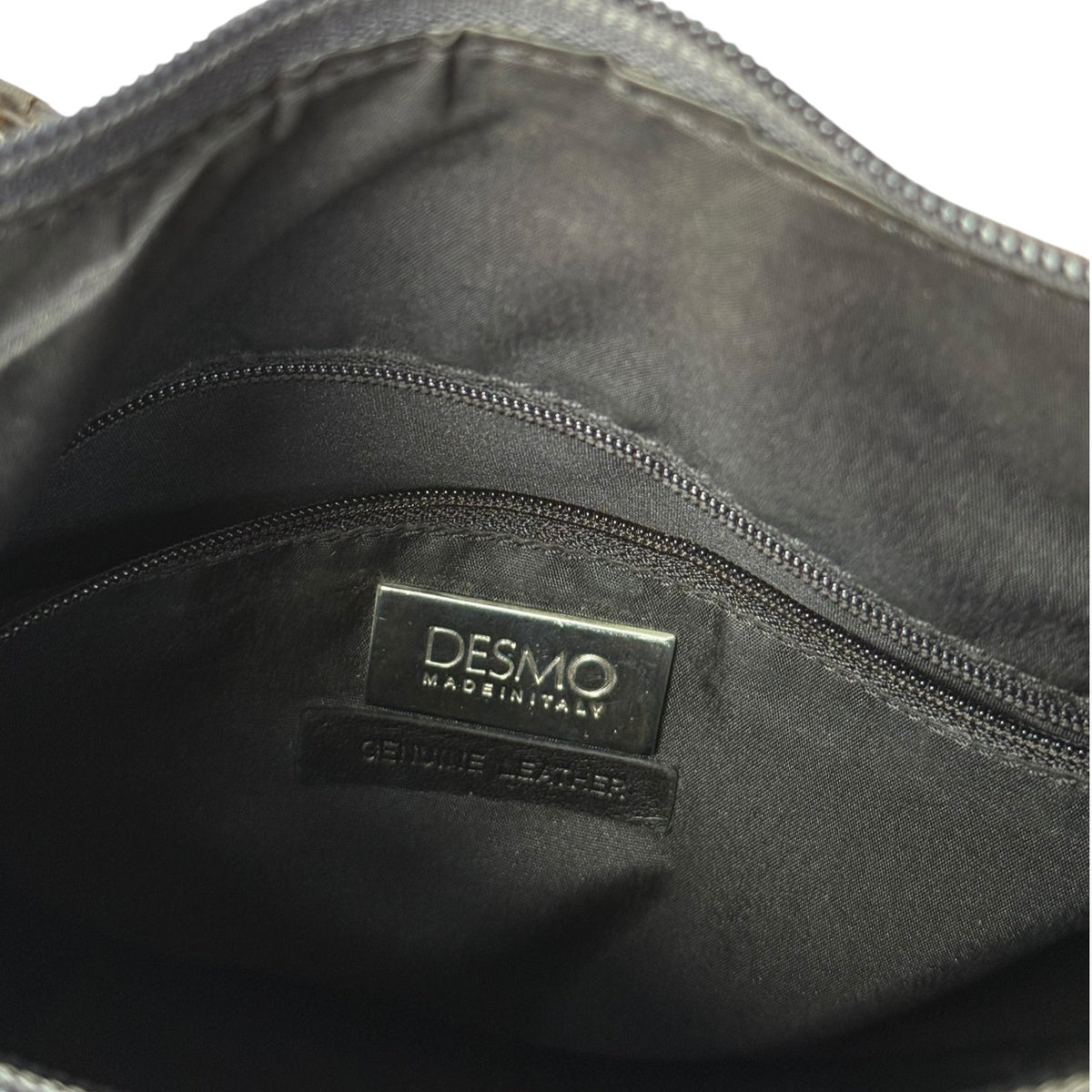 Desmo Italian Leather Snake Print Purse