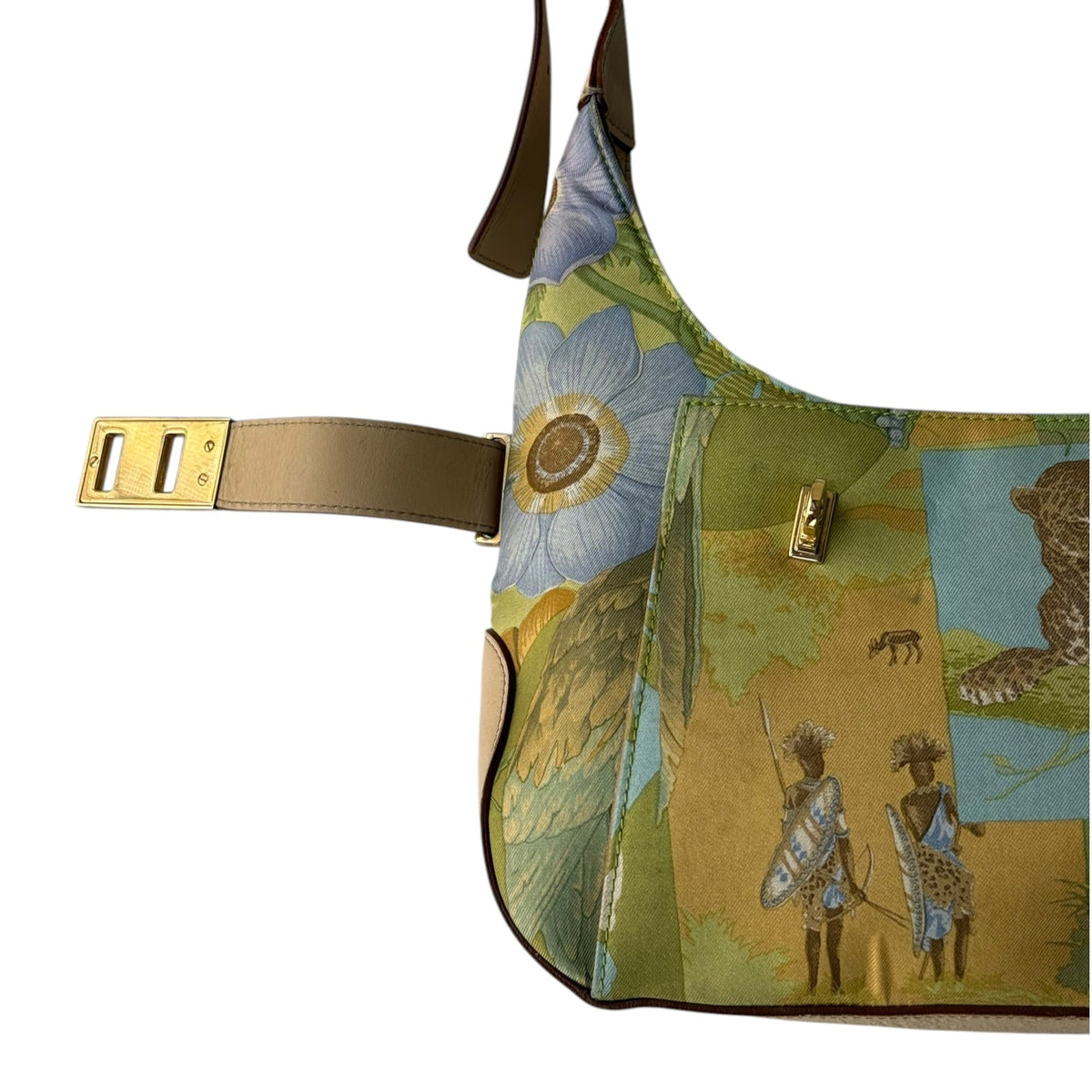 Salvatore Ferragamo Jungle Leopard Gancio Shoulder Bag