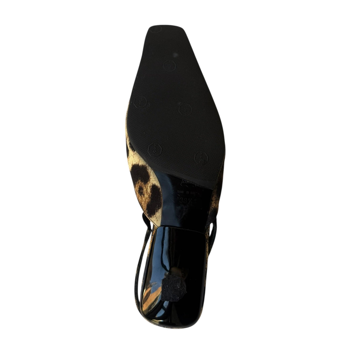 Moschino Cheetah Slingback Kitten Heels