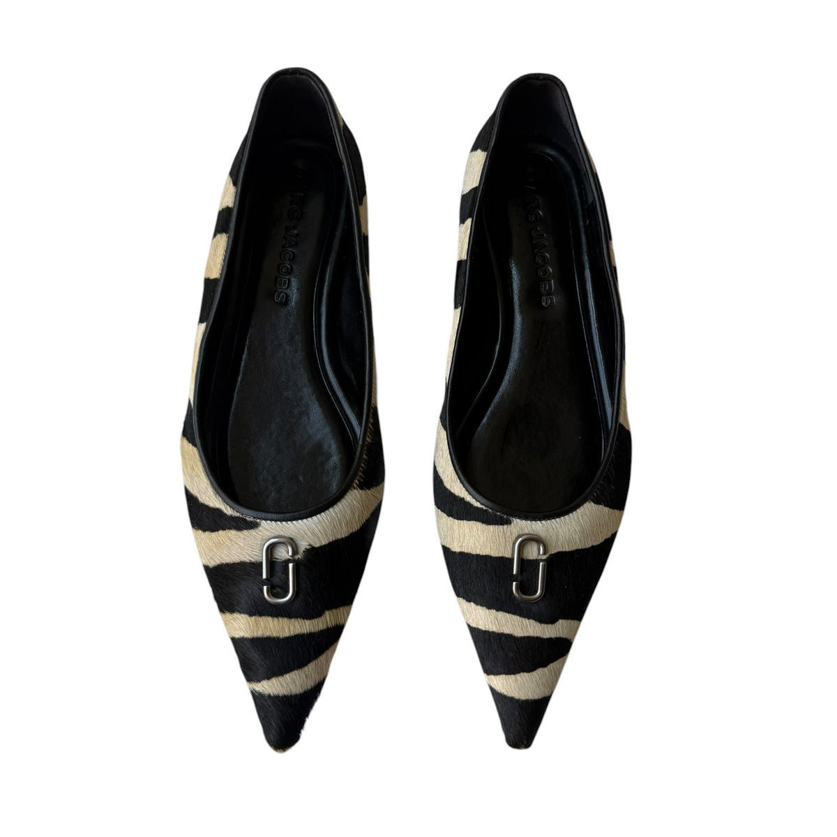 Marc Jacobs Zebra Pointed Toe Flats