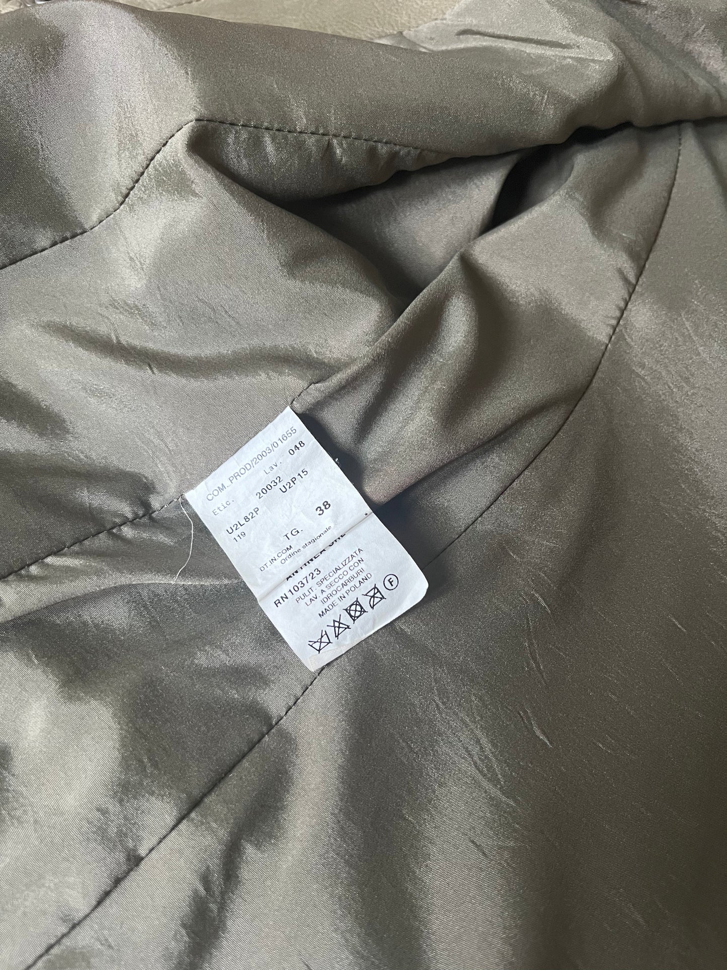 Emporio Armani Leather Skirt & Coat Set