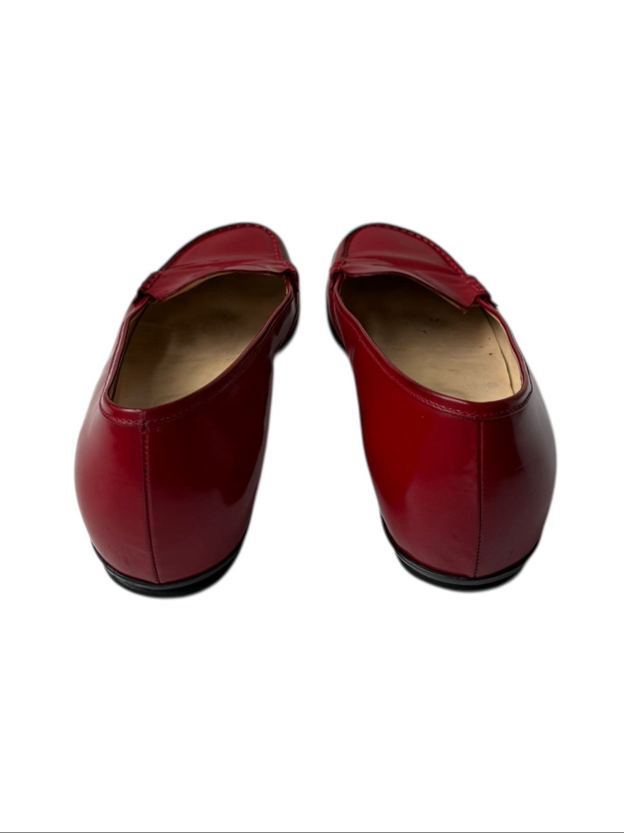 Prada Red Leather Loafers