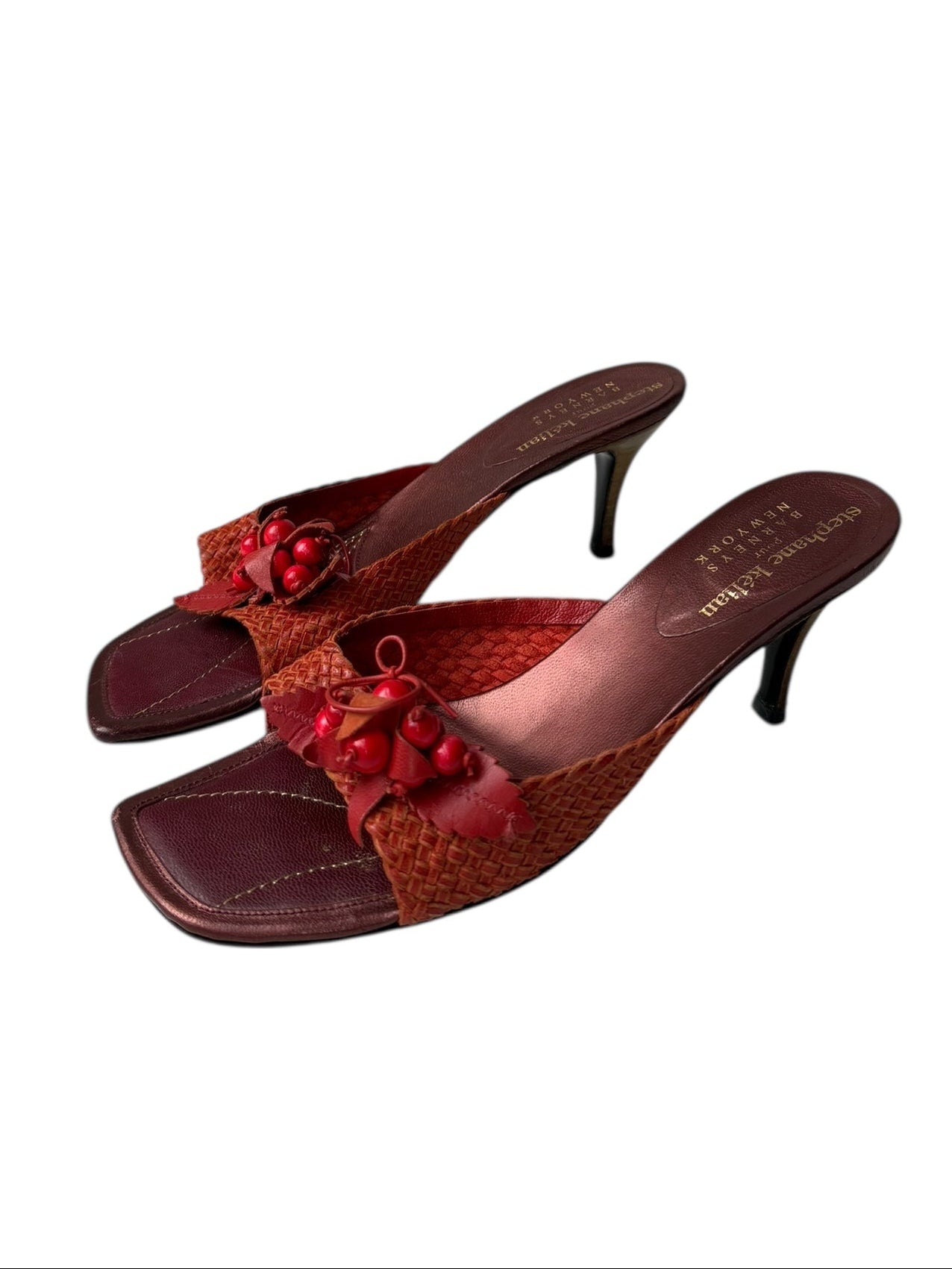 Stephane Kelian Woven Berries Sandal Heels