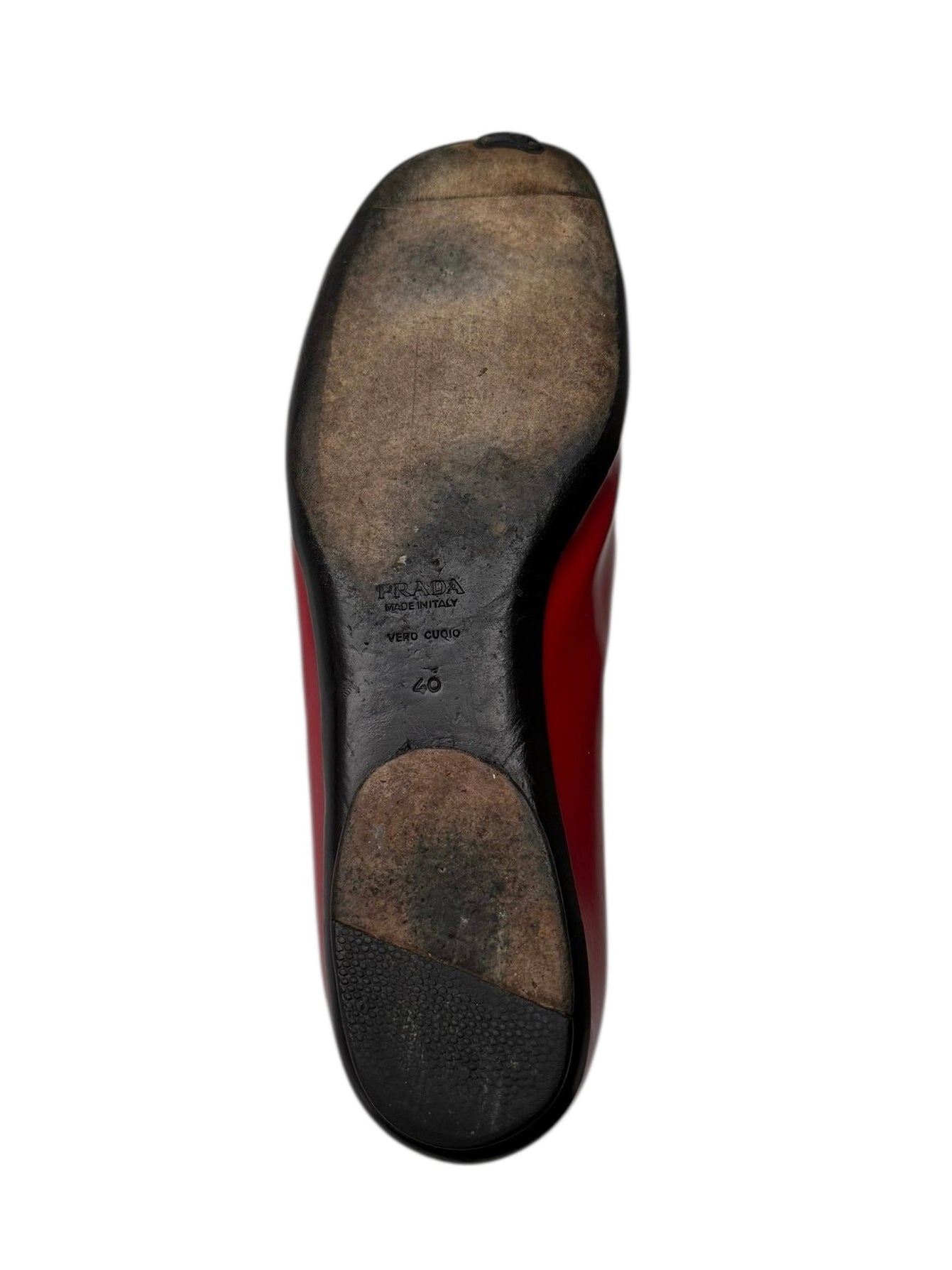 Prada Red Leather Loafers