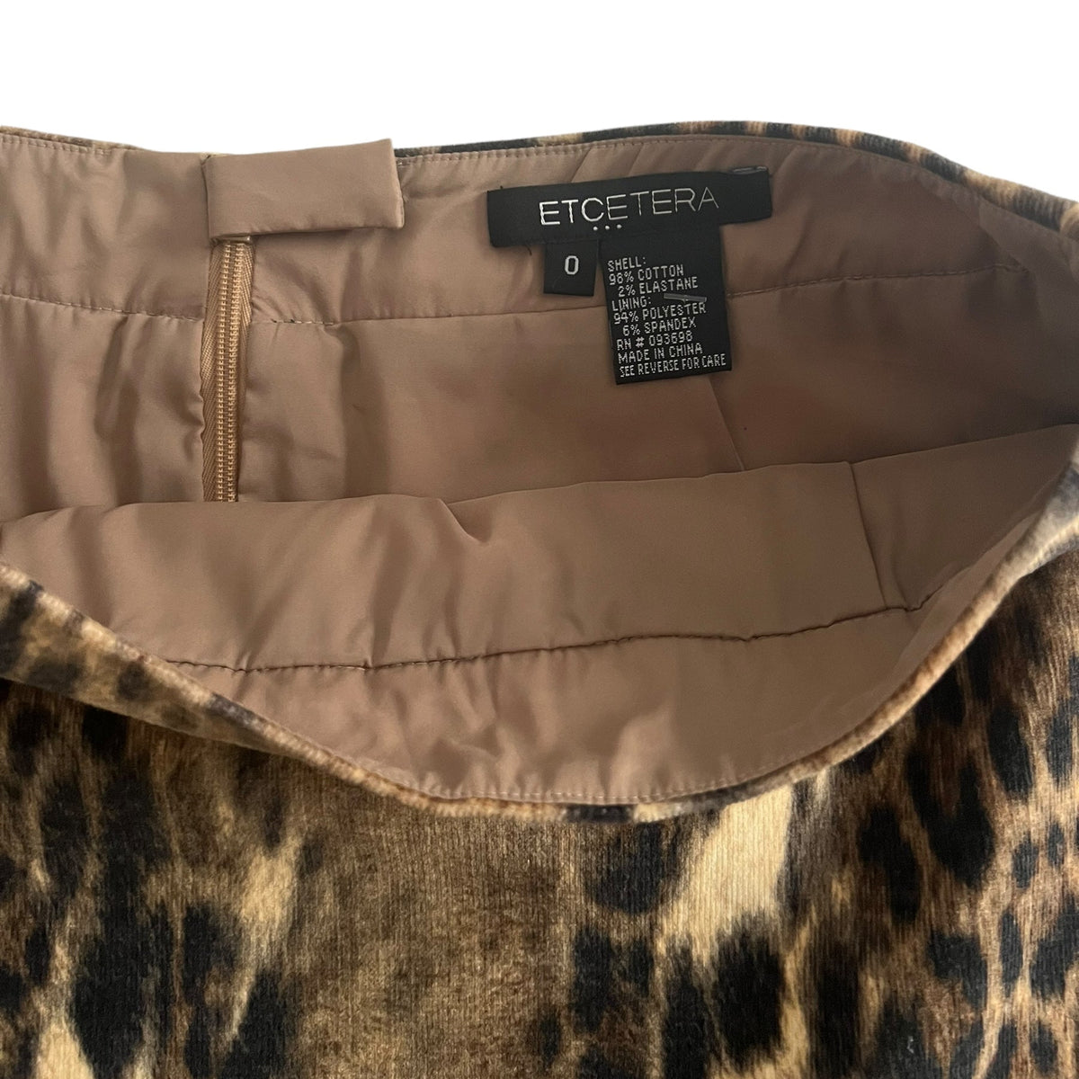 Vintage Leopard Print Skirt