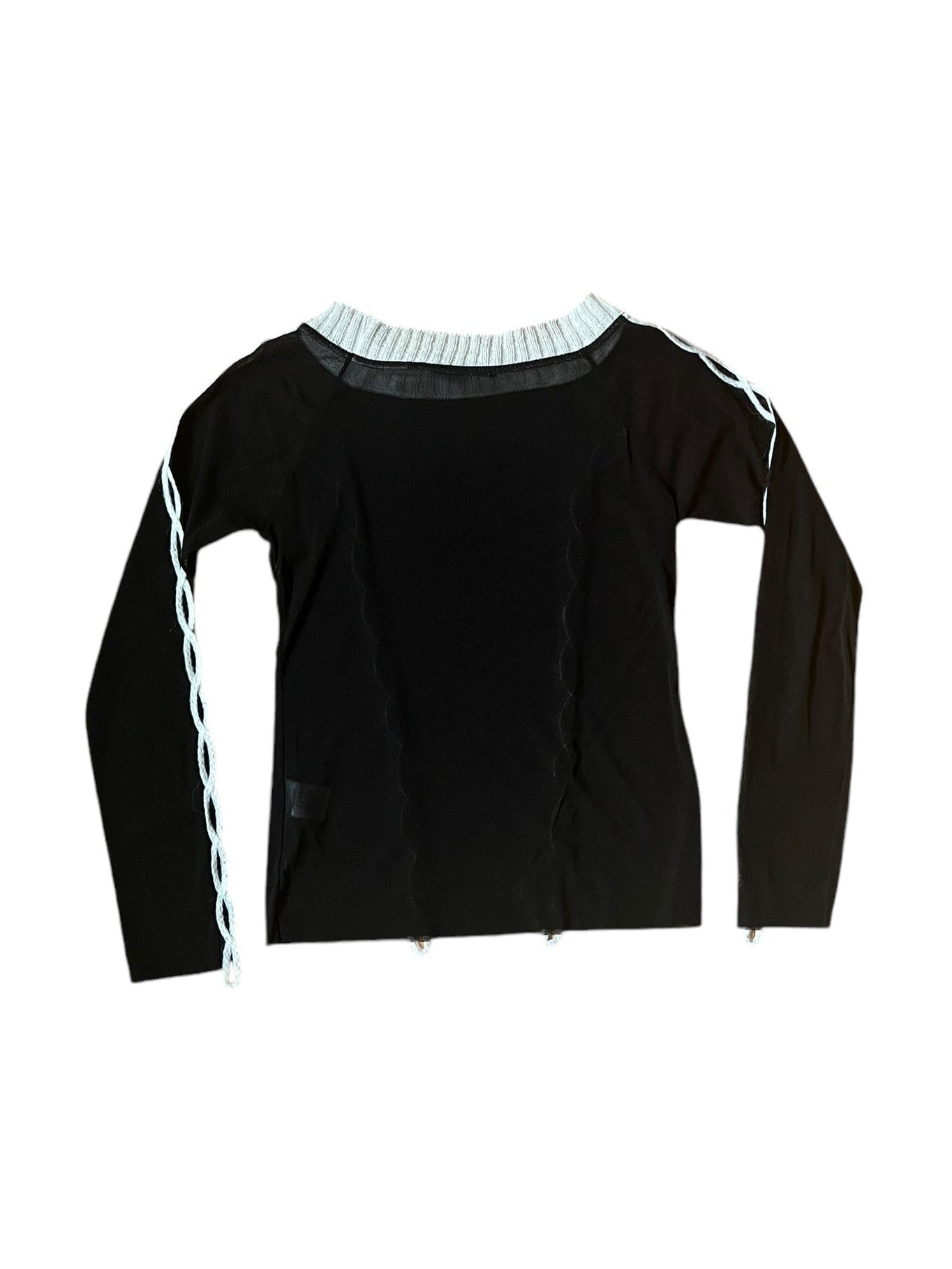 Vintage Mesh Long Sleeve w/ Knit Detailing