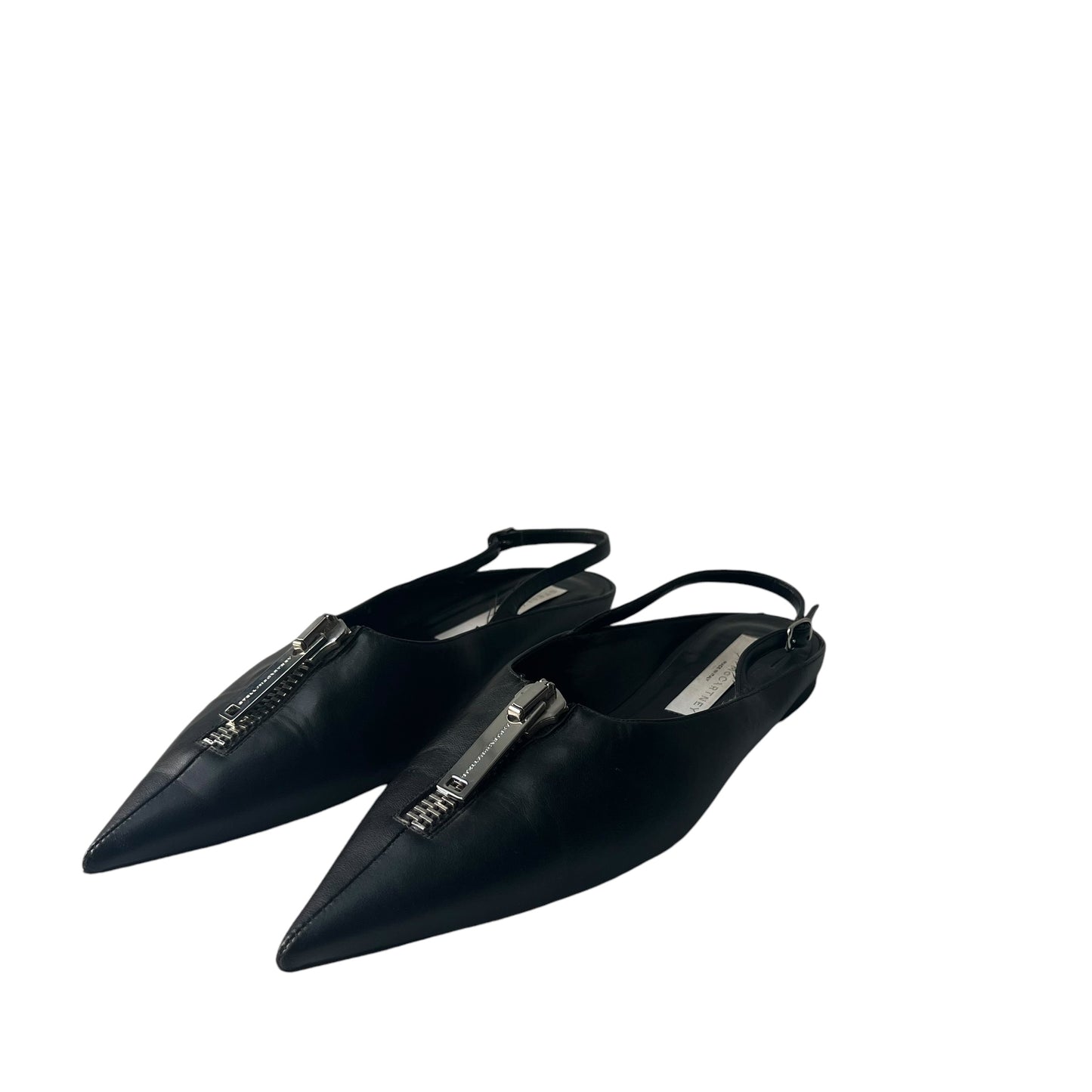 Stella McCartney Pointed Toe Zipper Slingback Flats