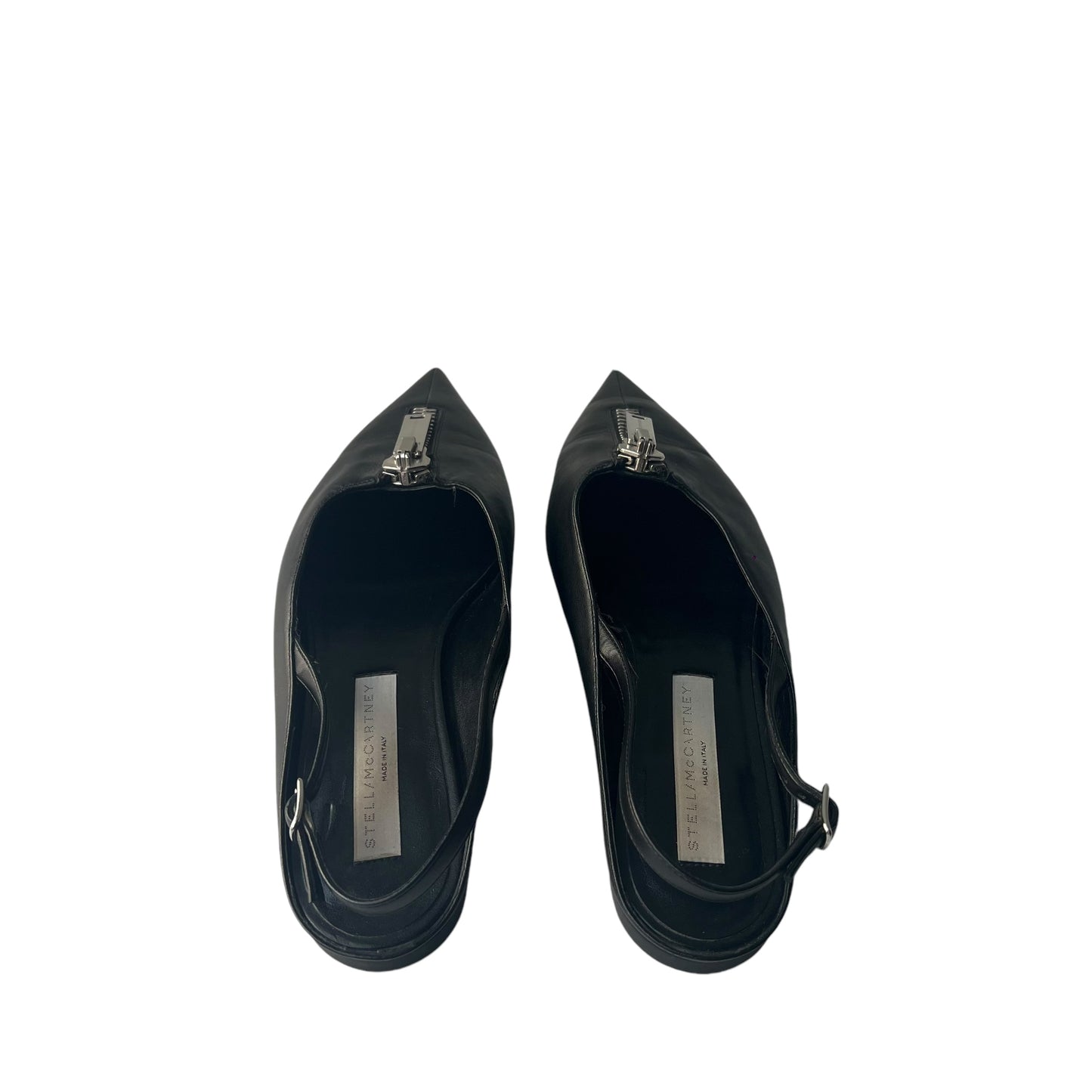 Stella McCartney Pointed Toe Zipper Slingback Flats