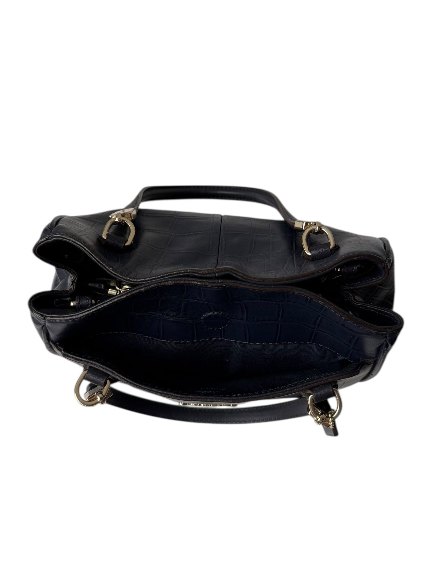Coach Navy Blue Alligator Leather Bag