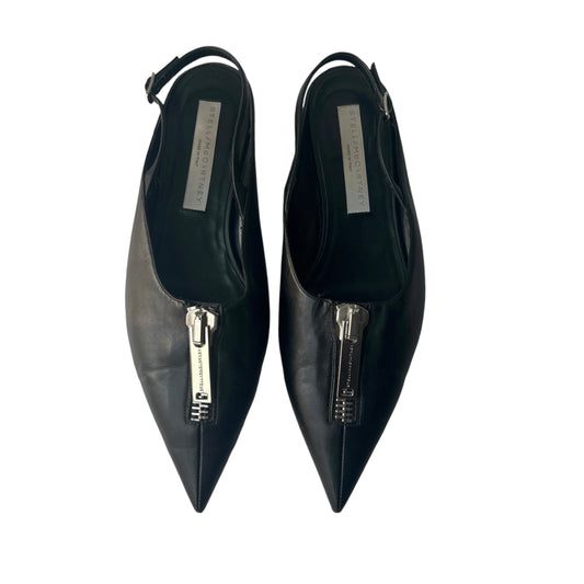 Stella McCartney Pointed Toe Zipper Slingback Flats