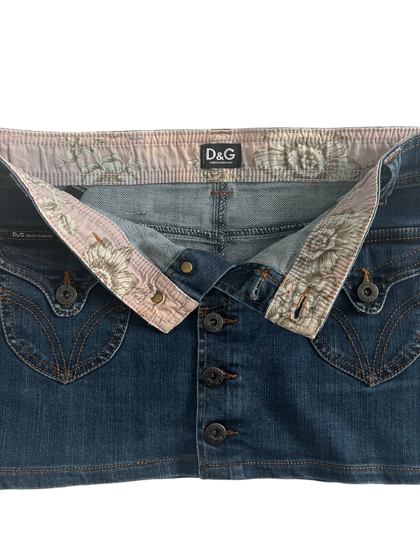 Dolce & Gabbana Denim Micro Mini Skirt
