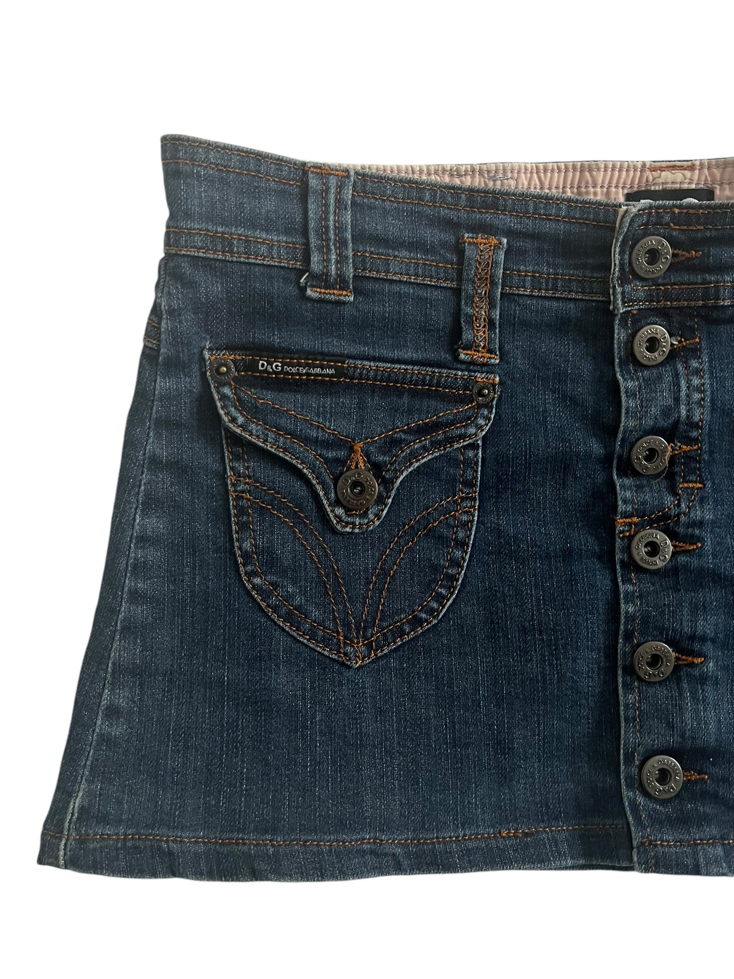 Dolce & Gabbana Denim Micro Mini Skirt