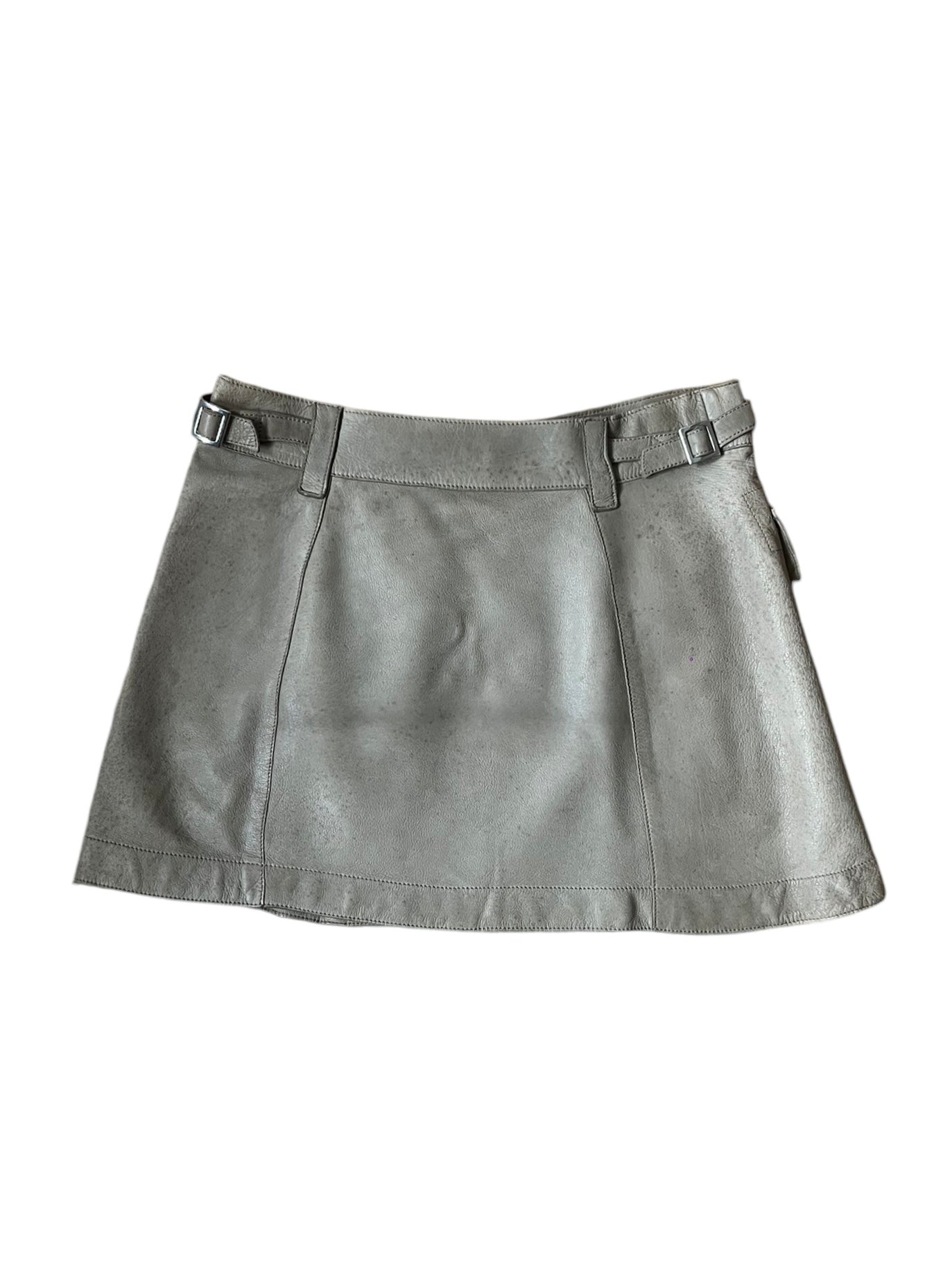 Emporio Armani Leather Skirt & Coat Set