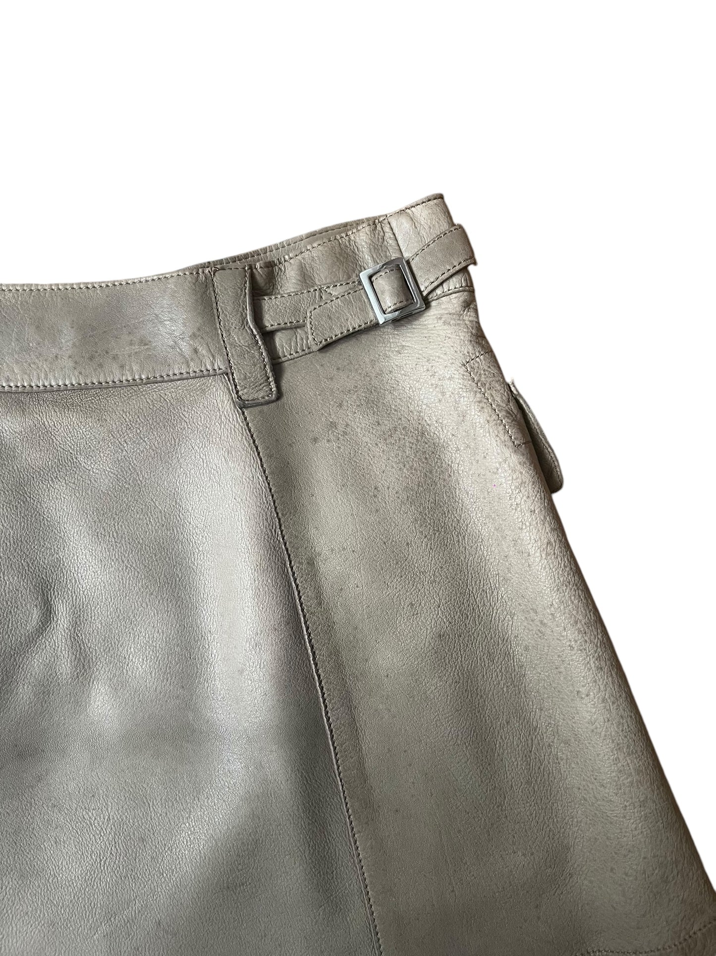 Emporio Armani Leather Skirt & Coat Set