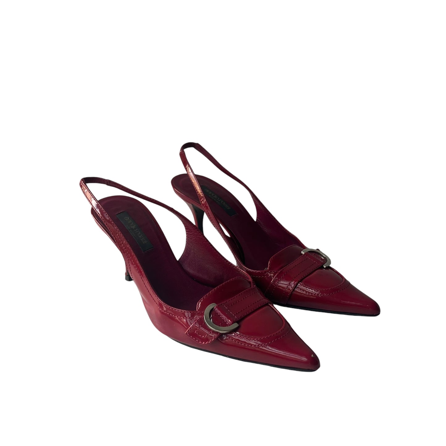 Sergio Rossi Red Buckle Heels