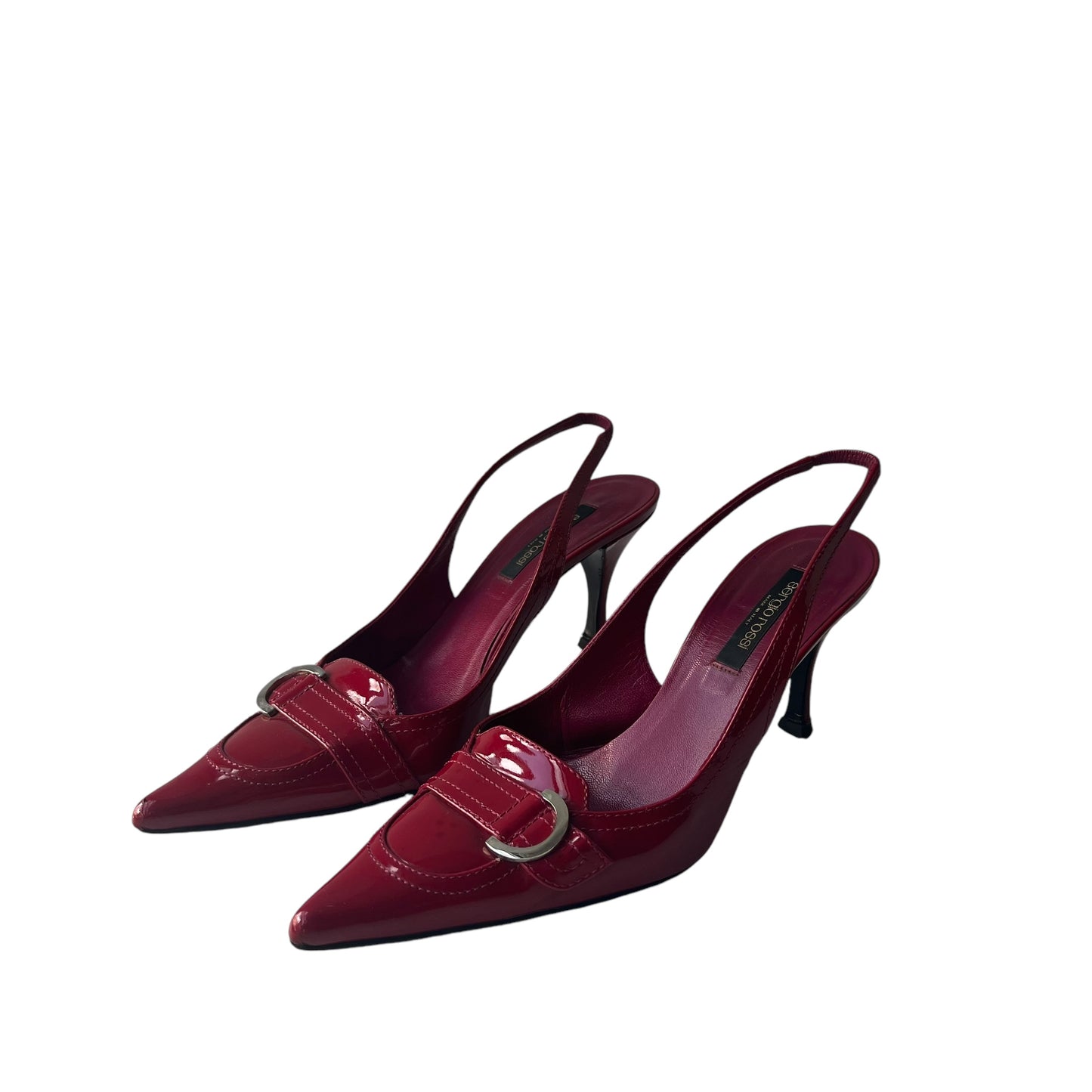 Sergio Rossi Red Buckle Heels