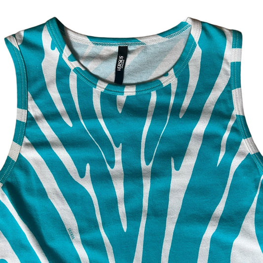 Versus by Versace Blue Zebra Dress